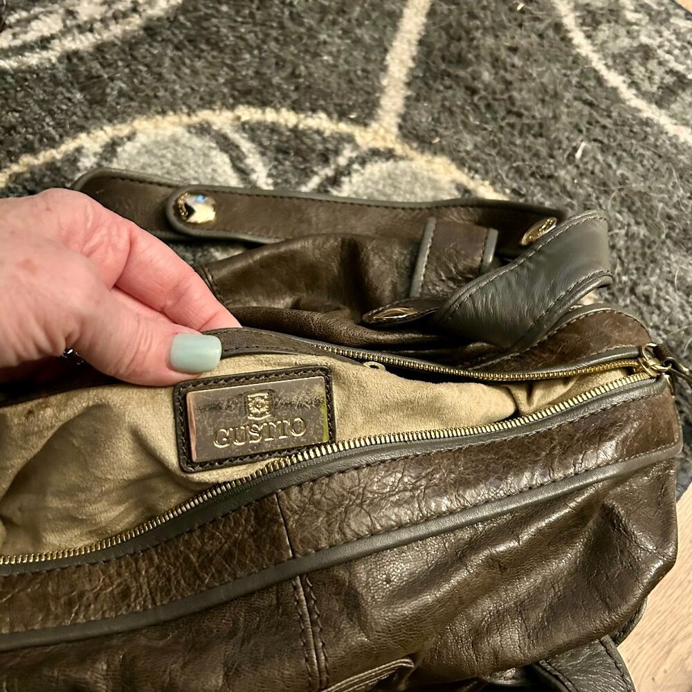 Gustto Folina Leather Satchel Handbag